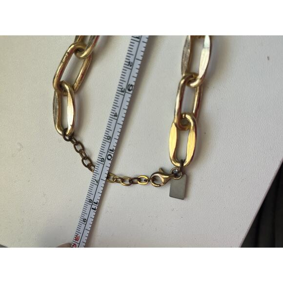 K. Amato Five Strand Beaded Necklace Black & Burgundy Blue Howlite Gold Necklace - Picture 4 of 8